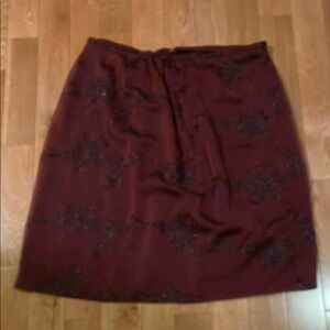 Liz Claiborne Red Pencil Midi Skirt for Work